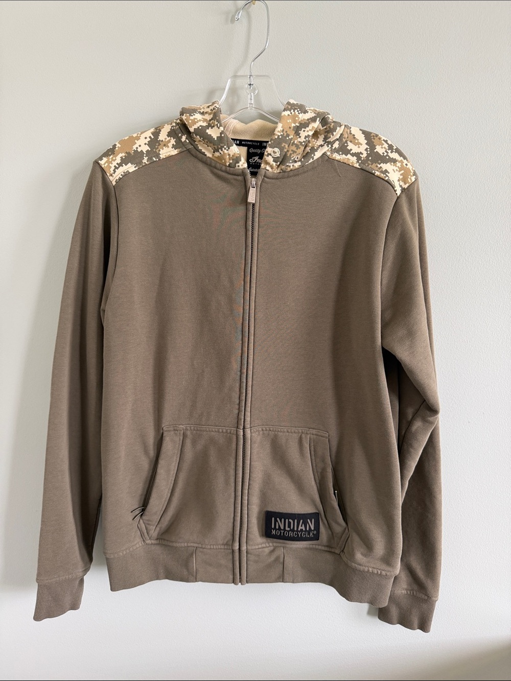 Indian Motorcycle Hoodie with Camo Trim